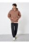 Men Brown Athleisure Oversized Fleece Hoodie - 2