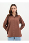 Brown Embroidered Longline Shirt - 6