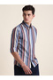 Men Pure Cotton Slim Fit Striped Shirt - 3