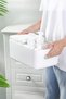 Sort 5 Pieces Cosmetic Organizer White Color Plastic Multi-Purpose Bathroom Kitchen Organizer - 4