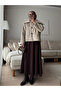 Mink Button Detailed Short Cashmere Jacket - 7675 - 3