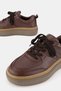 Women's Brown Genuine Natural Leather Size 36-41 Lace-Up Sneaker Shoes - 3