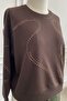 Sweatshirt with Wave Stone Detail on the Front and Sleeves - 3