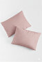 Vevra 2-Pack Striped Powder Color Pillowcase Cotton Fabric with Zipper