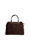 Brown - Brown Suede Women's Handbag Sp913