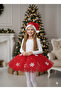 9-10 Years Old Glitter Tutu Skirt Christmas Costume – Set with Elastic Waist and Hat as a Gift - 2