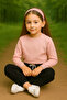Mişil 213-12-25 Girl's 3 Thread Count Fleece-Lined Comfortable Fit Elastic Cuffed Sweatpants Age 8/12 - 7