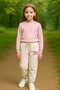 Mişil 213-12-25 Girl's 3 Thread Count Fleece-Lined Comfortable Fit Elastic Cuffed Sweatpants Age 8/12 - 4