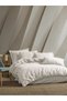 Jasmin Jacquard Duvet Cover Set, 100% Cotton Lace Detail, Jacquard Woven, Cotton Duvet Cover Set