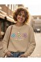 Life Is Good Daisies Printed Women's Cropped Sweatshirt