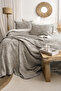 Italo Jacquard Bedspread Set, Classic Textured, 100% Cotton Jacquard Fabric, 3 Piece Bedroom Set