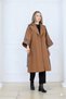 Oversized Women's Trench Coat with Leopard Detail Belt - 4