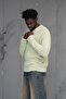 Oversized Shaggy Furry Crew Neck Loose Sports Sweater - 2