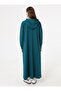 Hooded Detail Zippered Sports Coat / Outerwear - Dark Emerald - - 5