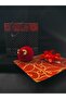 Velvet Ring Box with Love-Themed Cute Sheep Figure Gift Cardboard Bag and Bowknot Gift - 3