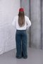 Denim Pants with Stripes and Button Details - 5