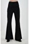 Black Glitter Silver Droplet Elastic Waist Trousers - 3