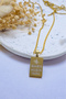 Gold Color Double-Sided Ayetel Kursi & Evil Eye Verse Written Twist Chain 316L Steel Prayer Necklace - 3