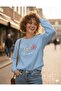 Life Is Good Daisies Printed Women's Cropped Sweatshirt - 2