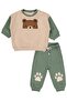 Teddy Bear Pocketed 6-18 Months Set - Khaki