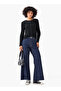 T-shirt with Ribbed Texture and Round Neck - 2