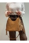 Lea 100% Genuine Nubuck Leather, Elegant and Intricate Design Suede Hand and Shoulder Bag