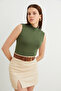 Women's Black White Cream Khaki 4-Piece Sleeveless Bodysuit - 5