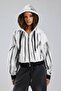 Women's Knitted Fabric Print Detailed Lined K Hooded Design Jacket - 7
