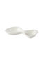 Rectangular porcelain serving dish divided into two sections – white - 2