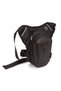Unisex Biker Shoulder Waist Leg Bag and Crossbody Waist Bag - Black - 2