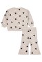 Little Heart Embroidery 6-18 Months Set - Beige 9-12 Months - 3