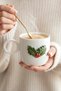Kokina Amore 24 K Gold Decorated Handmade Christmas Gift Ceramic Double Coffee Cup, Mug, Tumbler - 2
