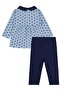 Yakalı Puan Printed 6-18 Months Set - Navy Blue - 3