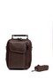 Men's Leather Steel Case Covered Shoulder and Hand Bag (15X19Cm) - Brown - 3