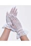 Lace Design Exquisite Embroidered Stylish Style White Color Elastic Breathable Gloves