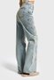 Women's Denim Color 4s6-67 Straight Fit High Waist Embroidery Detailed Special Design Denim Jeans - 2