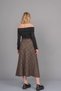 Women's Winter Plaid Checkered Straw Belt Woven High Waist Skirt Stylish Casual Comfortable 6834 - 5