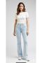 Olmeca Stretch Fabric Women's Blue Super High Waist Flared Denim Pants - 2