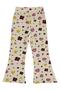 Glitter Flower Printed 6-9 Years Old Tights - Elephant Ivory 6-7 Years Old - 2