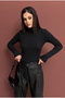 Full Collar Long Sleeve Crop Bluse - 7