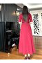 Burgundy Scarf Belted Dress - 6