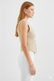 Women's Double-Breasted Cut Slim Fit V-Neck Button Detailed Vest - 3