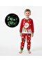 Unisex Red Santa Reindeer Glow Christmas Pajama Set