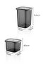 Set of 12 Anthracite Economical Unbreakable Storage Containers with Labels 6X0,5/6X1,2 Lt. - 4