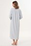 Long Sleeve,Plus Size,Tall Length,Cotton Women's Nightgown - 5