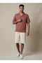 Men Regular Fit Camp Collar Textured Short Sleeves Resort Shirt - 2
