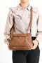 Women's Leather-Look Multi-Pocket Crossbody Shoulder Bag with Adjustable Strap – Black/Grey/Tan
