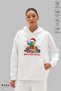 Unisex Hoodie Long Sleeve Stitch Grinch Christmas Printed Hooded Fleece-Lined Oversized Cotton Sweatshirt