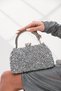 Women's Silver Stone Evening Dress Clutch Portfolio Bag - 6