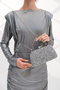 Women's Silver Stone Evening Dress Clutch Portfolio Bag - 7